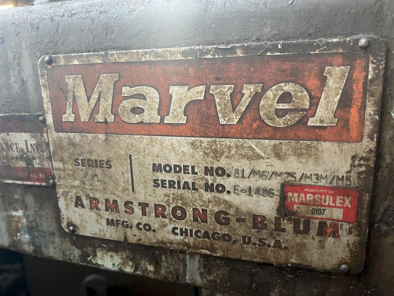18" X 20" MARVEL MODEL 81 M VERTICAL BAND SAW: STOCK #18254