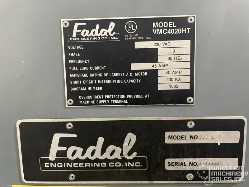 FADAL VMC 4020HT Vertical Machining Center #8156 #2
