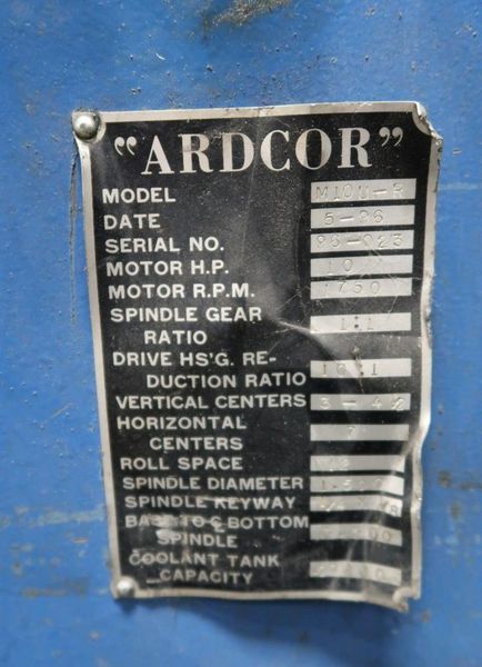 11 STAND X 1.5" ARDCOR MODEL #M10E-R U-JOINT DRIVE ROLLFORMER 12" ROLL SPACE: STOCK #20798
