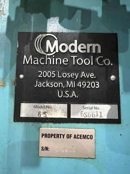 7" MODERN MODEL #6S "SERVO-SLIDE" AUTOMATIC TUBE CUTOFF MACHINE: STOCK #18102