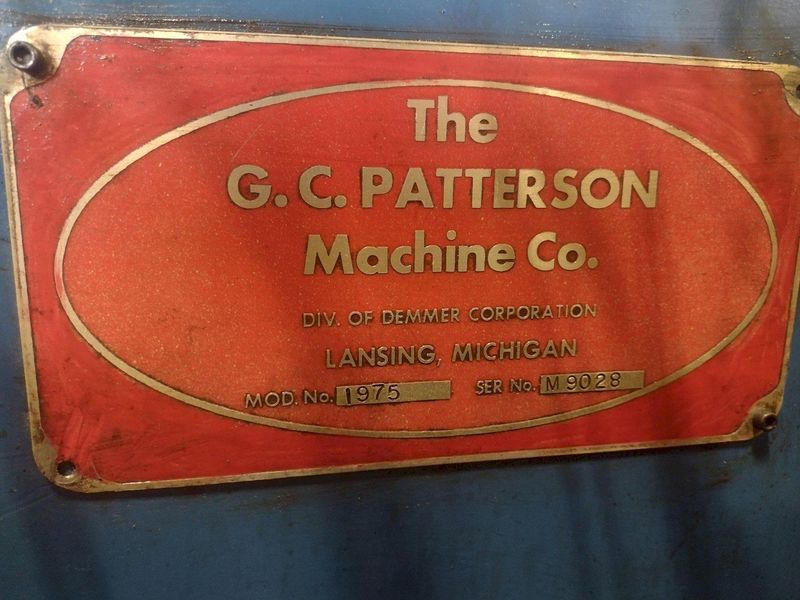 1/4" PATTERSON MODEL #1975 WIRE STRAIGHTENER & CUTOFF MACHINE: STOCK #16362