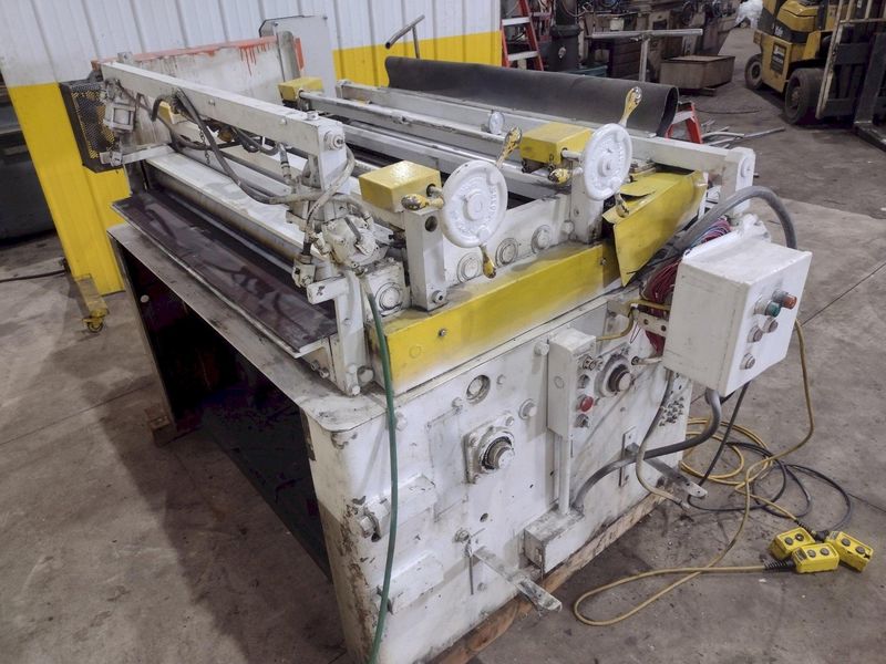48" x 14 GA ROWE 7 ROLL POWERED COIL STRAIGHTENER: STOCK #22749