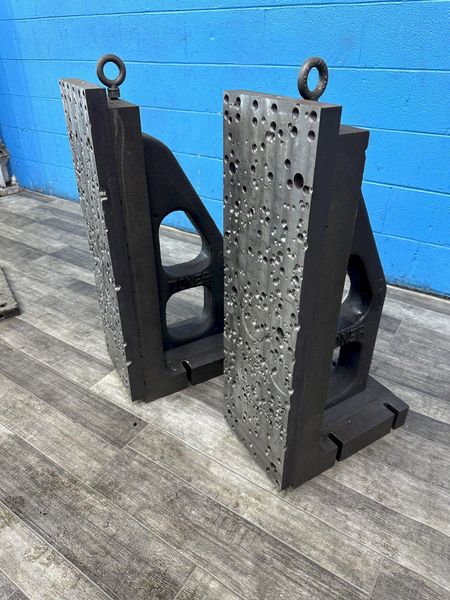 1 SET OF 10" X 16" X 32" HIGH HEAVY DUTY DRILLED AND TAPPED ANGLE PLATES: STOCK #78183