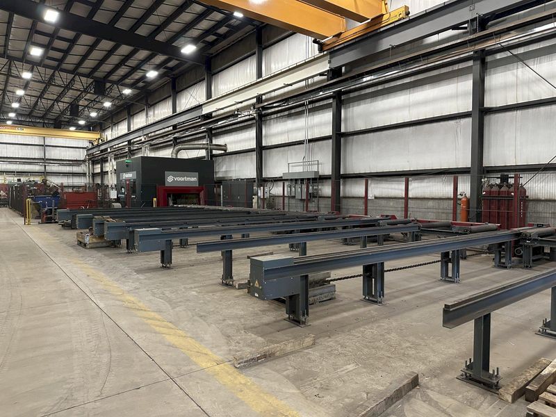 41" X 18" VOORTMAN BEAM LINE, VB1050 SAW,  V630DRILL & V808 PLASMA COPER ROBOT, NEW 2016: STOCK