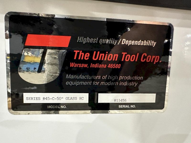 50" UNION TOOL SERIES #45-C-50 GLASS RC ROLLER COATER: STOCK #21283