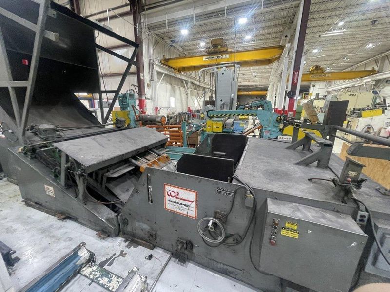20,000 lbs. x 72 inch USED COE PRESS EQUIPMENT COIL CRADLE STRAIGHTENER FOR SALE, MODEL# CPCC-20