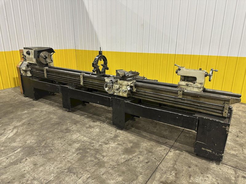 19" X 144" LEBLOND MAKINO MODEL #15E REGAL ENGINE LATHE W/ METRIC 3" HOLE: STOCK #22816