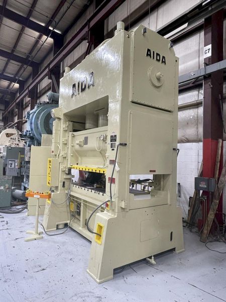 200 ton Aida PDA-20M Used Straight Side Mechanical Metal Stamping Press For Sale, Under Power!