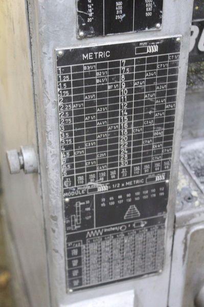 24"/34" X 69"/96" TURRI SLIDING BED LATHE: STOCK #72424