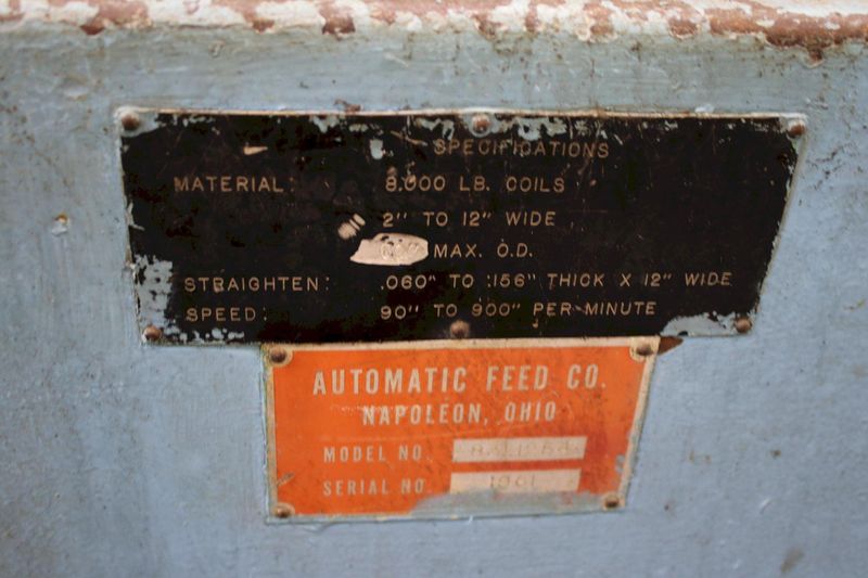 AUTOMATIC FEED CRADLE & STRAIGHTENER: STOCK #76366