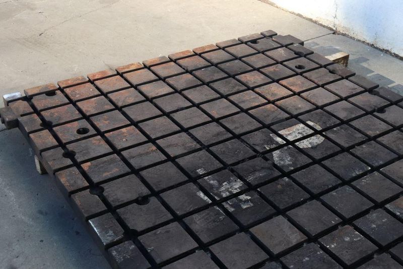 144" X 72" X 3" SOLID STEEL T SLOTTED PLATE: STOCK #73343