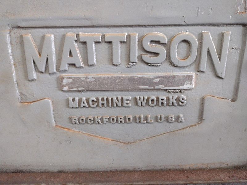 18" X 120" MATTISON HYDRAULIC SURFACE GRINDER: STOCK #20590