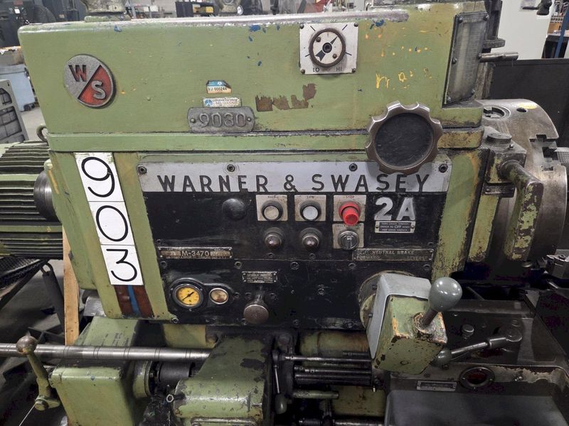 2A Warner & Swasey M-3470 Square Head Universal Saddle Type Turret Lathe with Cross Sliding Turr