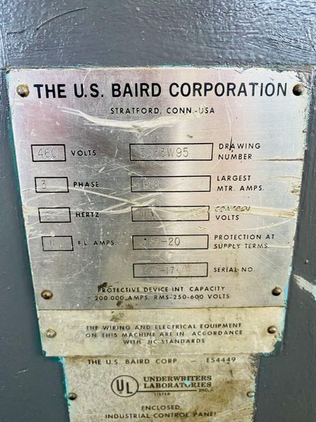 1/2" X 24" US BAIRD MODEL #8 FOUR SLIDE WIRE FORMING MACHINE: STOCK #10490