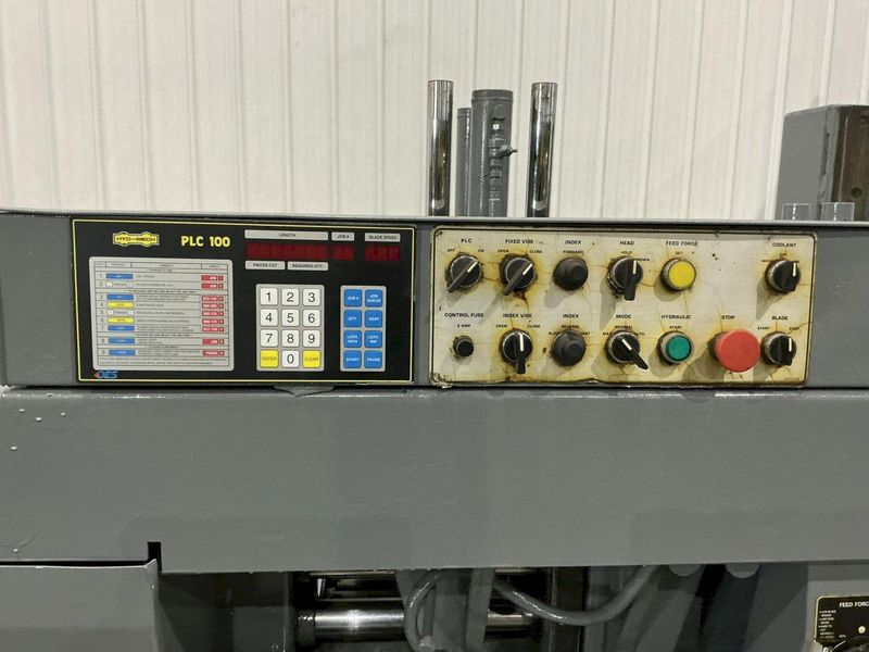 12" X 12" HYD-MECH MODEL #H-12A AUTOMATIC FEED HORIZONTAL SAW PLC-100 CONTROLS & NESTING: STOCK