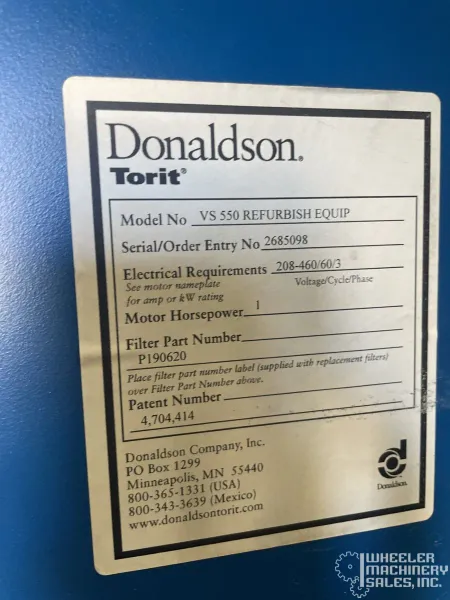 DONALDSON TORIT VS550 Dust Collector #8270 #1