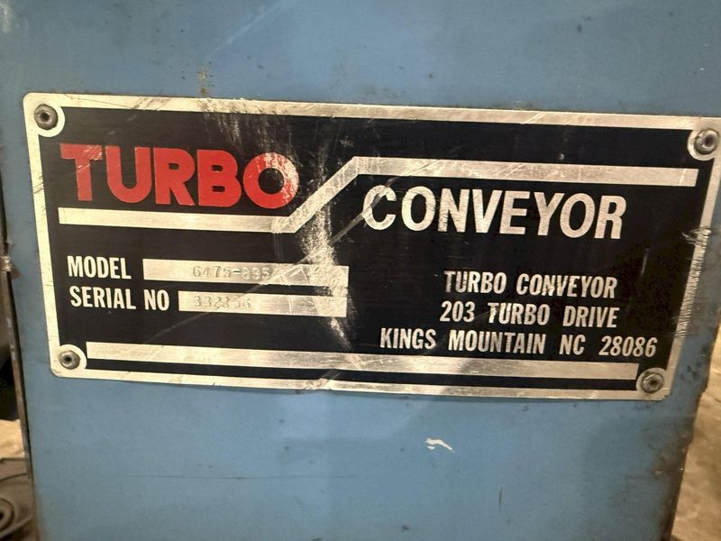 7" WIDE x 36" TURBO CONVEYOR MODEL #6475-8954 COOLANT & CHIP CONVEYOR SYSTEM: STOCK #18508