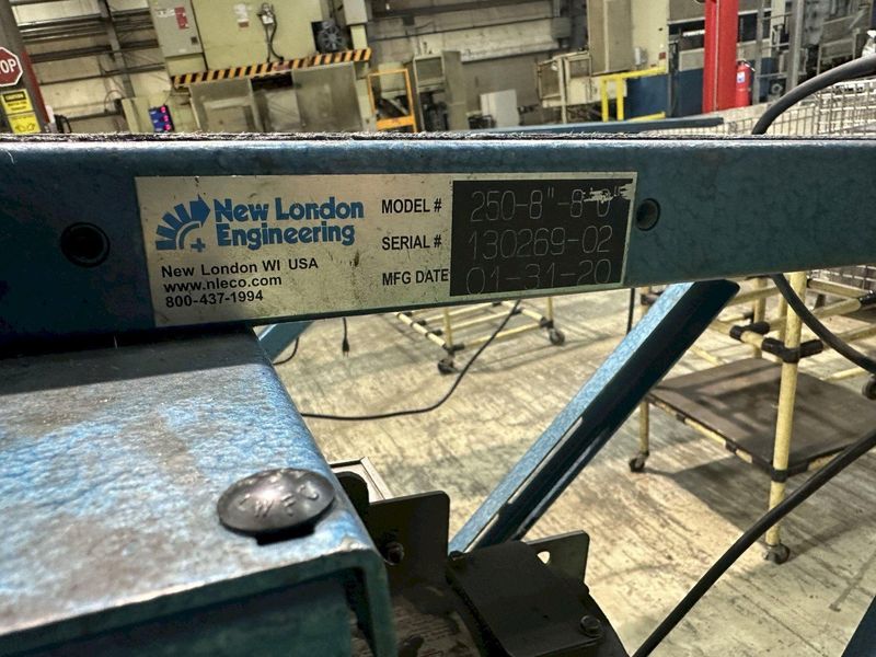 8" x 8'  NEW LONDON ENGINEERING TRANSFER CONVEYOR