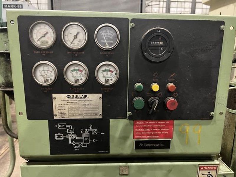 50 HP Sullair Screw Type Air Compressor