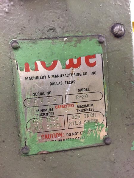 20" x .065" ROWE STRAIGHTENER