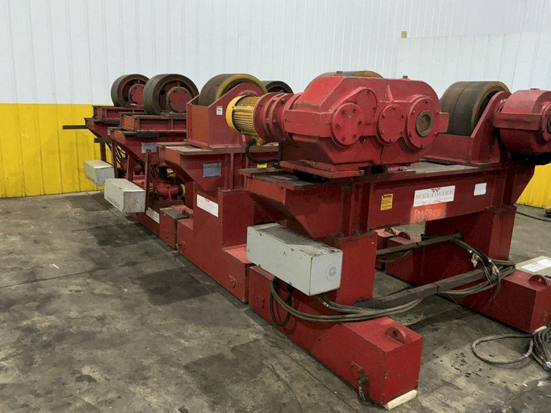 300 TON X 120" DIAMETER WELDWIRE MODEL #CAS-150 TRACK MOUNTED POWERED TANK TURNING ROLLS, 1 DRIV