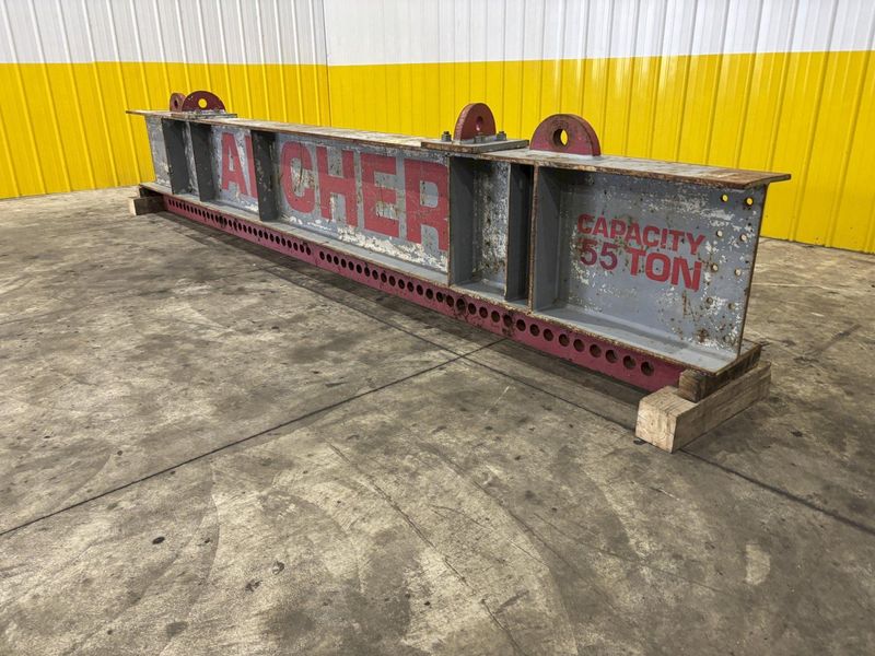 55 TON X 17’ LONG ARCHER STEEL SPREADER BAR / LIFTING BEAM: STOCK #22976