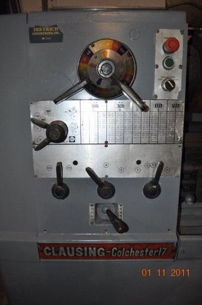 17" X 120" CLAUSING COLCHESTER ENGINE LATHE