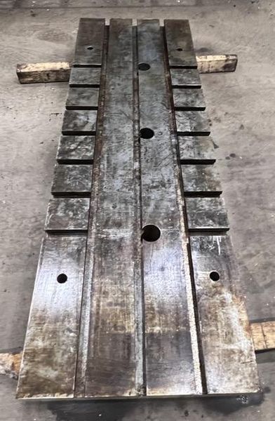 72” L-R x 24” F-B x 4” Thick T-Slotted Steel Bolster