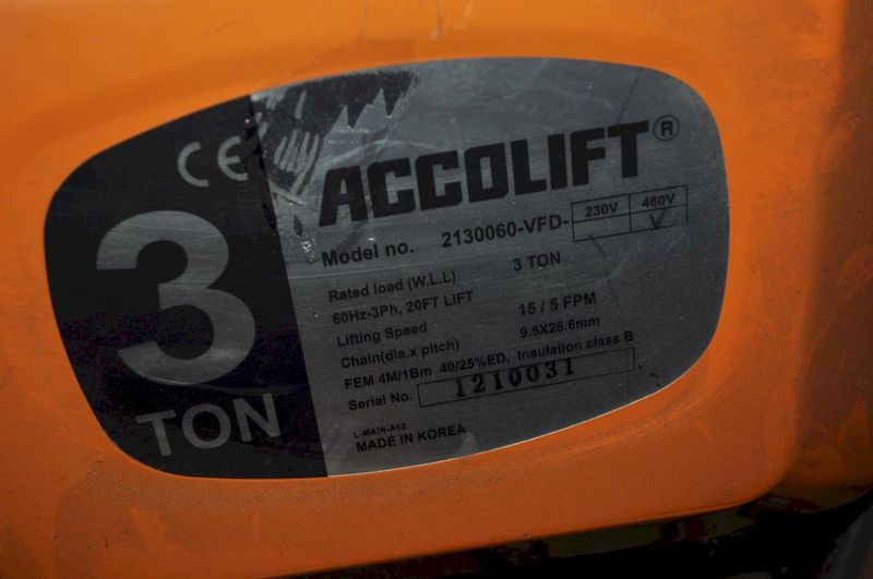 3 TON ACCOLIFT CRANE HOIST WITH SCALE