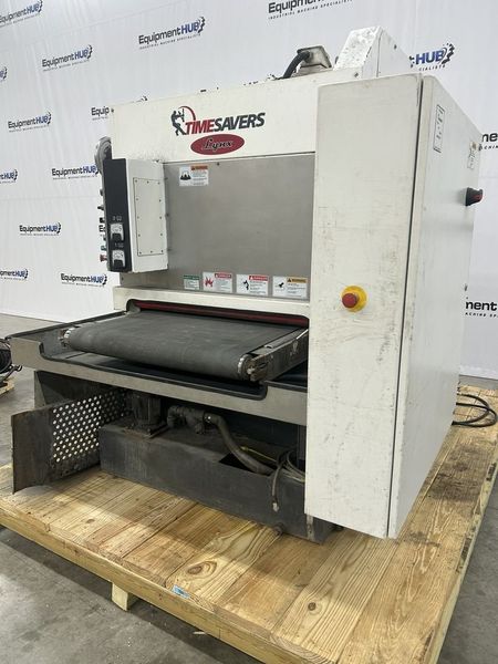 Timesavers Lynx 37MWT-DD-60 37″ 2-Head Wet Wide Belt Sander Deburring & Finishing Machine