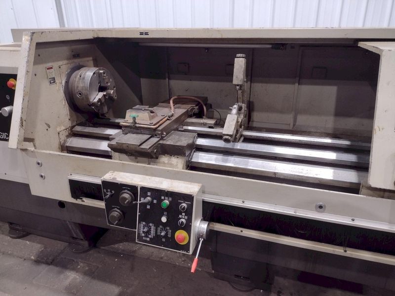 20" X 80" NARDINI MODEL LOGIC 250G CNC FLAT BED LATHE TURNING CENTER, 3.125" HOLE: STOCK #19739