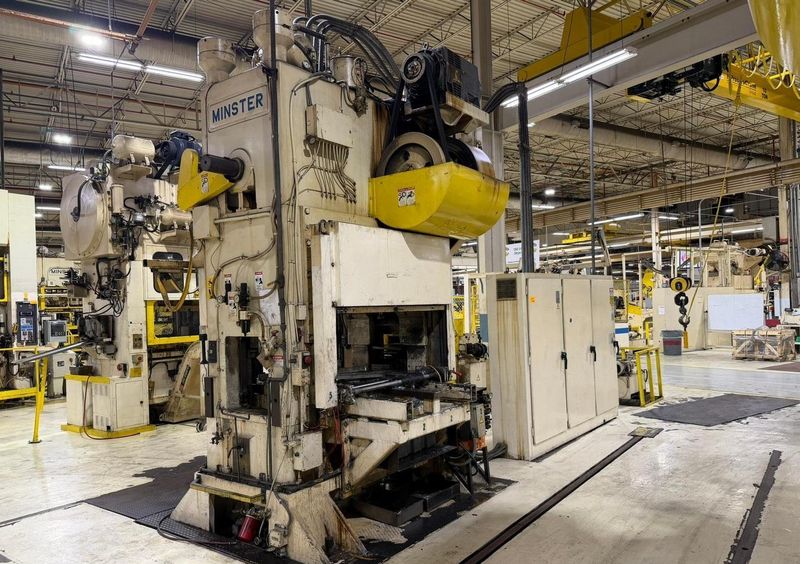 150-ton Minster "Piece-Maker" Back Geared Straight Side Press Model P2-150-60 For Sale, Year 199