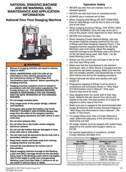 3000 TON NATIONAL (CROSBY GROUP) 4-POST HYDRAULIC PRESS / WIRE ROPE SWAGING MACHINE: STOCK #1945