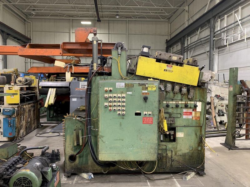 15,000 LBS X 48" WIDE X .080" AIR FEEDS INC REEL AND STRAIGHTENER
