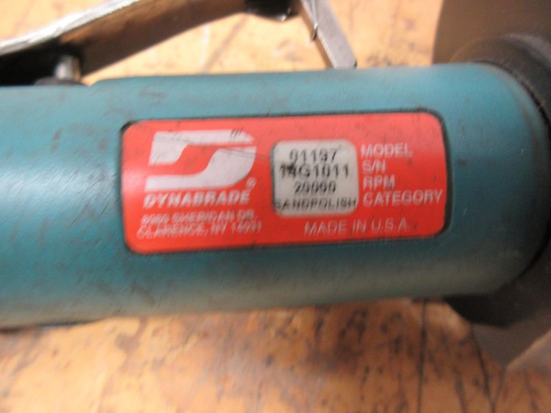 Dynabrade Model 01197, Pneumatic 1/2" Wide Belt Finger Sander with Spare Contact Arm- Auction Item