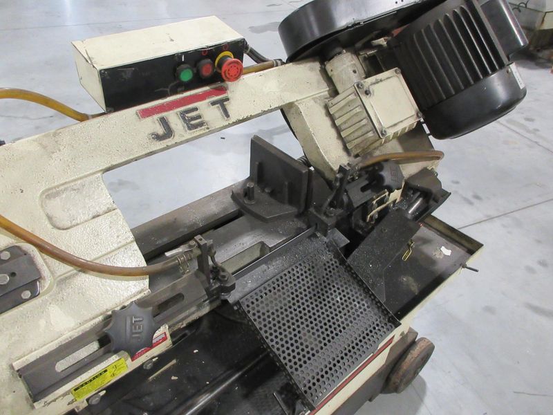 Jet HVBS-710S 7x10-1/2 in. Mitering Horizontal/Vertical Bandsaw, on Portable Steel Base, - Auction Item