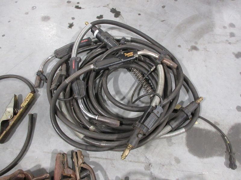 Lincoln Spare Stick Electrode Holders with Cables and Wire Feed Welding Torches with Connector Cables- Auction Item