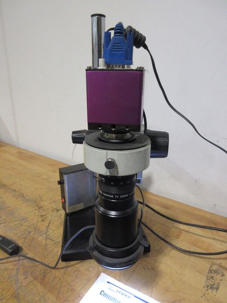 Scienscope CC-WSXGA-CD 30fps HD Camera / Navitar TV Zoom 7000 Lens, with Adjustable Arm Base and Acer 21" Monitor- Auction Item