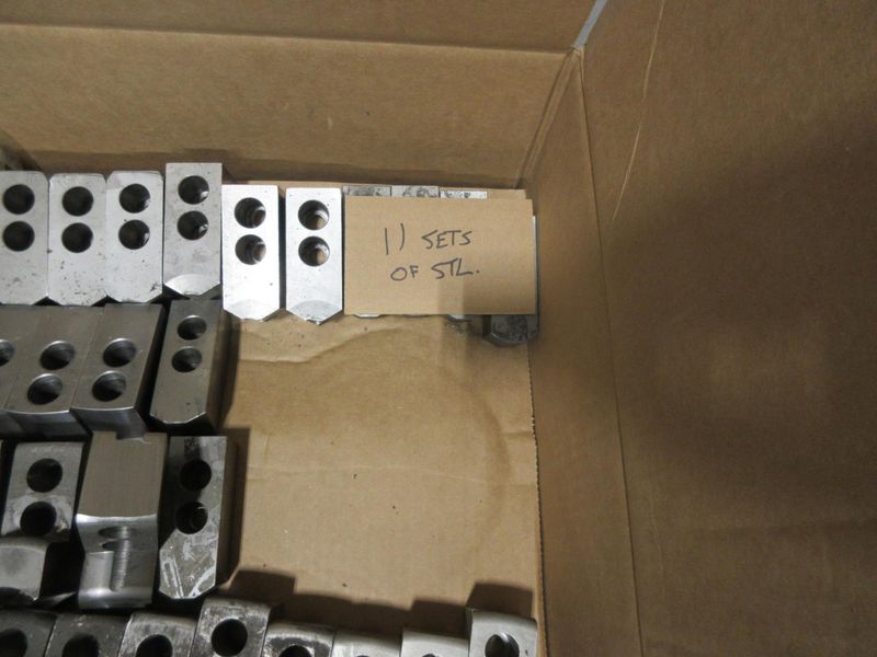 Steel and Aluminum Soft Jaws – 1.5MM X 60 Serrated for 8″ 3-Jaw Chucks, (11) Sets of Steel, (76) Sets of Aluminum- Auction Item