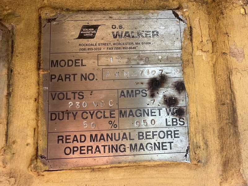 10,000 LBS x 14' WALKER MAGNETIC SPREADER LIFTING BEAM SYSTEM WITH (4) WALKER MAGNETS : STOCK 13
