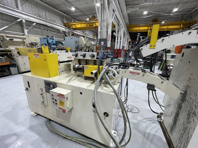 6,000 x 12" Coe Press Equipment High Strength Steel Coil Feed Line with Double End Reel, Powered