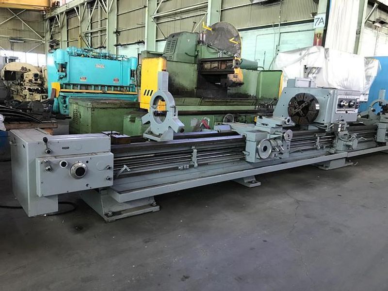 32.5" X 22'/10' LODGE & SHIPLEY HOLLOW SPINDLE DUAL BED ENGINE LATHE: STOCK #10927