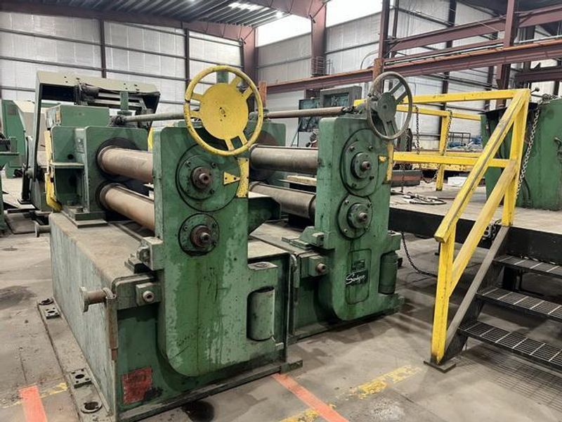 48" x .312" x 30,000# Loopco Slitting Line with 3 Heads and Banding Line Components