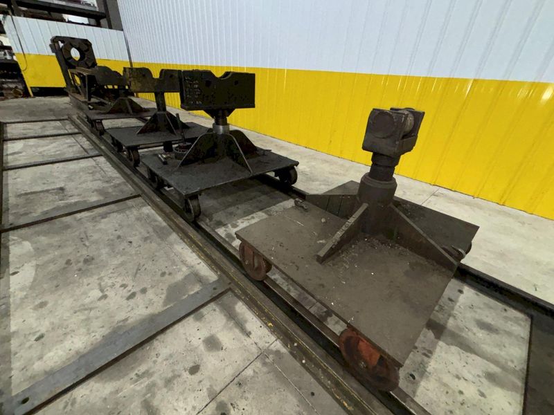 12" HOLLOW SPINDLE DRILCO ROTARY PIPE WELDING POSITIONER W/ MOBILE PIPE STANDS: STOCK #21898