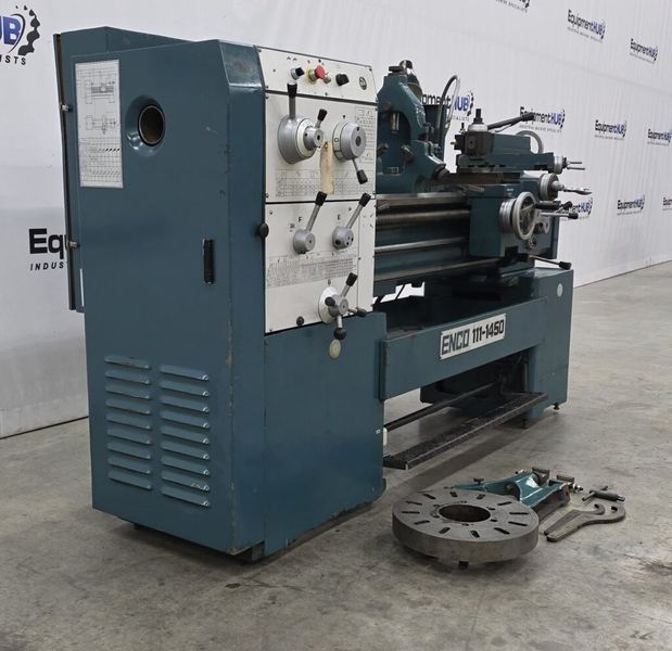 Enco 111-1450 14″ x 40″ Gap Bed Geared Head Engine Lathe