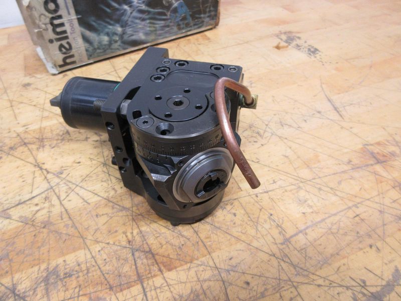 Heimatec (P/N: 8 043 44 005) BMT45 Universal Adjustable Angle Head Live Tool Holder, ER16 collet, Range of +105°/-20°.- Auction Item