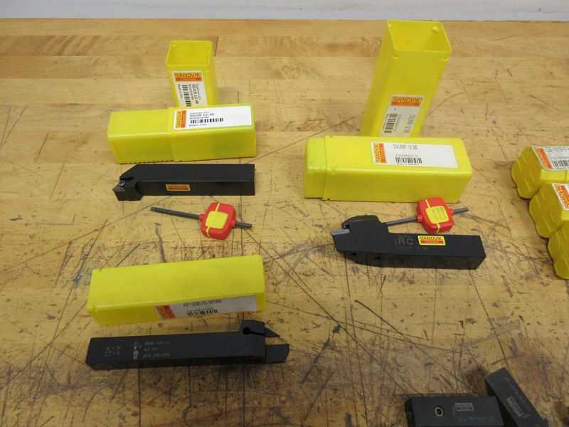 Sandvik Inserted 5/8" & 3/4" Stick Turning Lathe Tools **Many New in Packages**- Auction Item