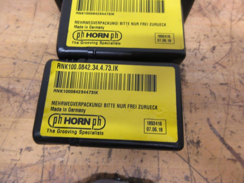 PH Horn Turning Tools, (5pcs) New In Packages, (3) RNK100.0842.34.4.73.IK Part Off Tool, (2)M328.ER25.02 Collet Type Slotting Cutter- Auction Item