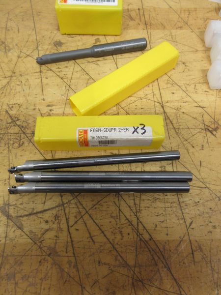 Kennametal & Sanvik & Thinbit Carbide and HSS inserted Boring Bars(19 pcs) Most New in Packages- Auction Item