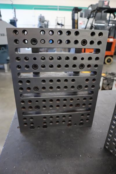 (2) Angle Plates: 12" x 15"H and 16" x 10" High, Drilled and Tapped- Auction Item